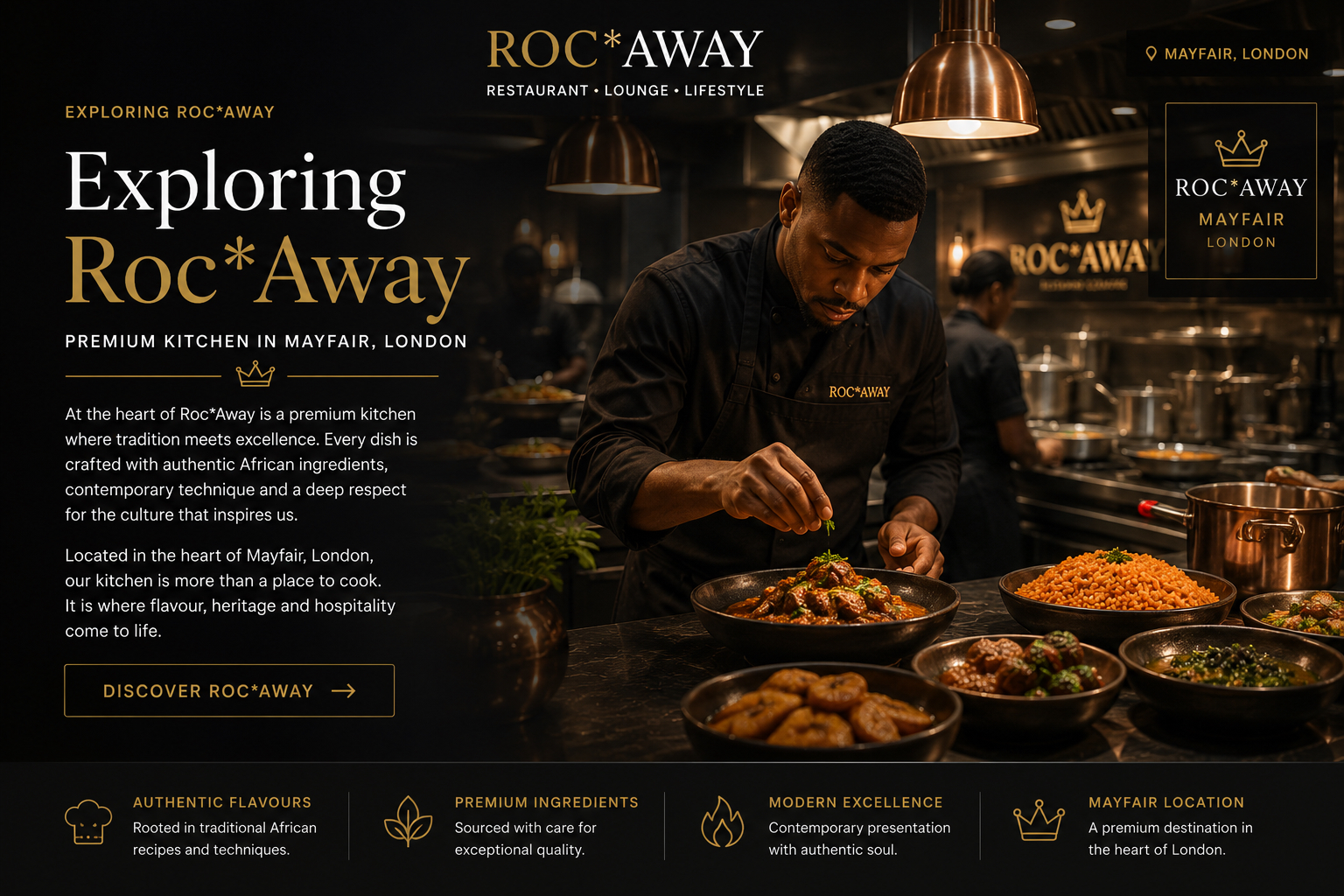 A Roc*Away chef preparing a dish